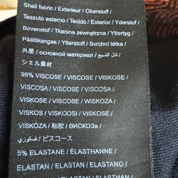 Farm Rio Black Stitched Flowers Lenzing™ Ecovero™ Viscose Midi Dress Size Small - Picture 10 of 16